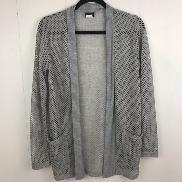 Daytrip Sweaters - Daytrip Multi Gray Colored Holey Cardigan Size M